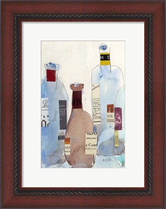 Framed Wine Bottles IV Print