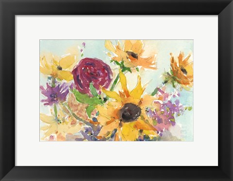 Framed Bright Wild Flowers II Print
