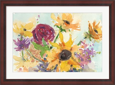 Framed Bright Wild Flowers II Print