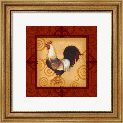 Framed Decorative Rooster II Print
