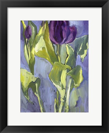 Framed Violet Spring Flowers II Print