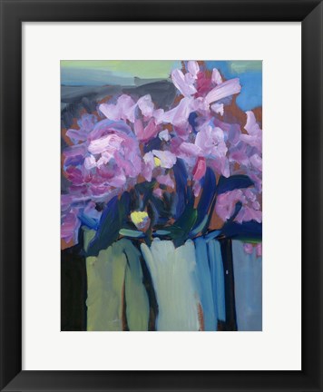 Framed Violet Spring Flowers III Print