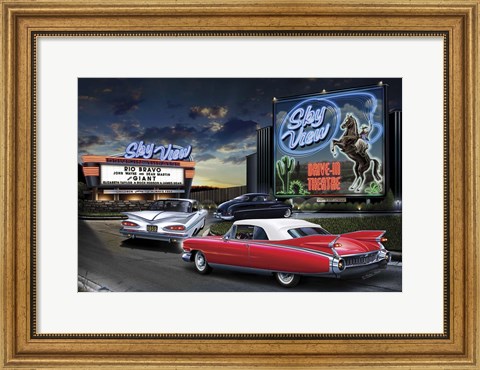 Framed Diners and Cars IV Print
