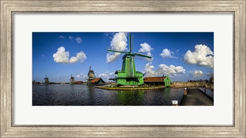 Framed Dutch Windmills Print