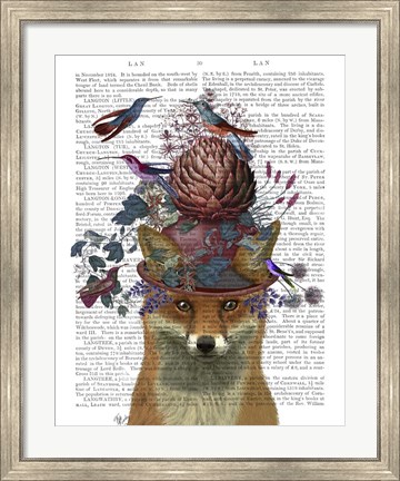 Framed Fox Birdkeeper with Artichoke Print