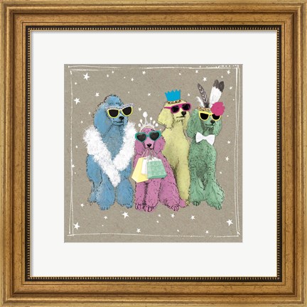 Framed Fancypants Wacky Dogs II Print
