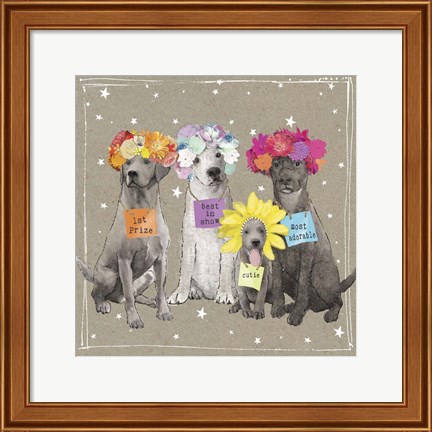 Framed Fancypants Wacky Dogs V Print