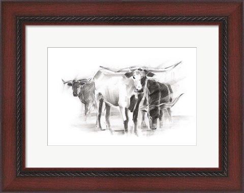 Framed Contemporary Cattle II Print