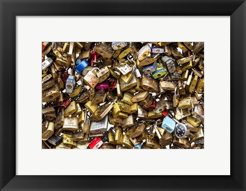 Framed Love Locks 2 Black/White Print