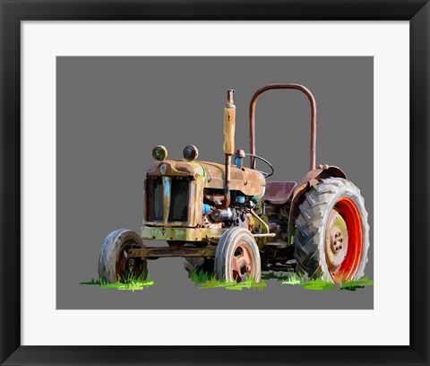 Framed Vintage Tractor X Print