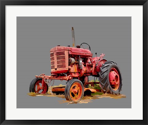 Framed Vintage Tractor XIII Print