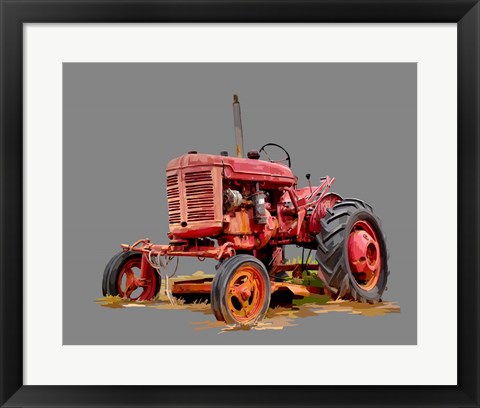 Framed Vintage Tractor XIII Print