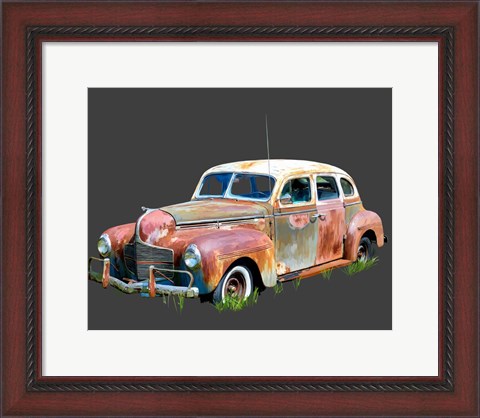 Framed Rusty Car II Print