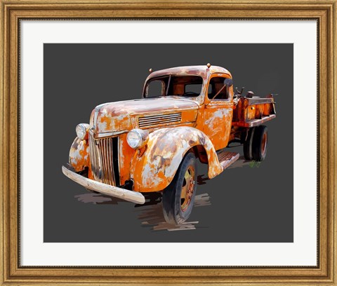 Framed Vintage Truck V Print