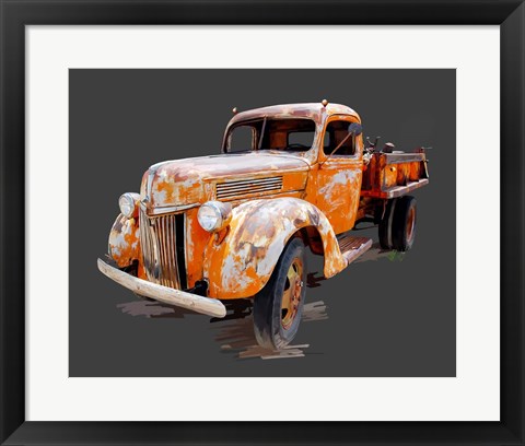 Framed Vintage Truck V Print