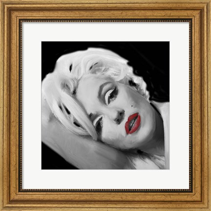 Framed Marilyn&#39;s Lips Print
