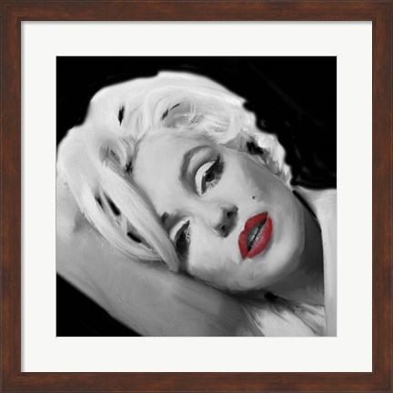 Framed Marilyn&#39;s Lips Print