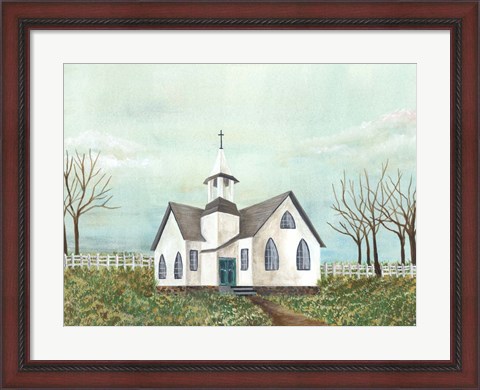 Framed Country Church III Print