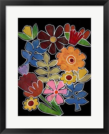 Framed Layered Floral II Print