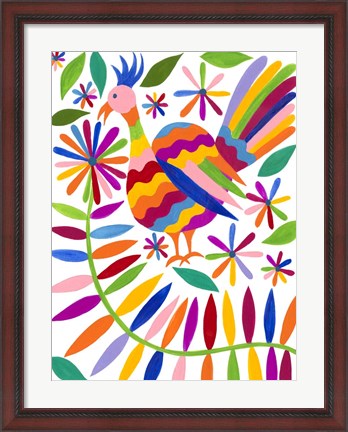 Framed Otomi Bird III Print