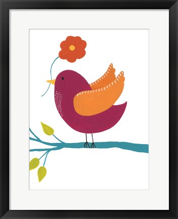Framed Cute Bird II Print