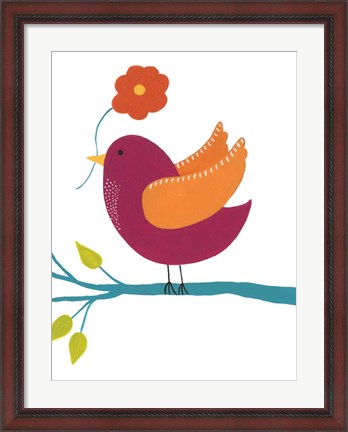Framed Cute Bird II Print