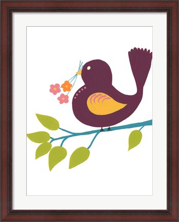 Framed Cute Bird IV Print