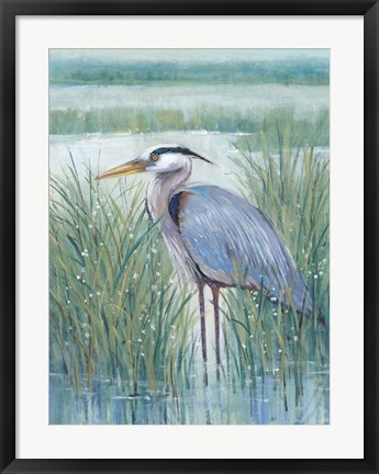 Framed Wetland Heron II Print