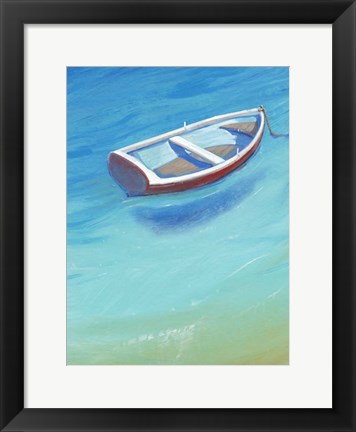 Framed Anchored Dingy II Print