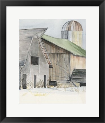 Framed Winter Barn II Print