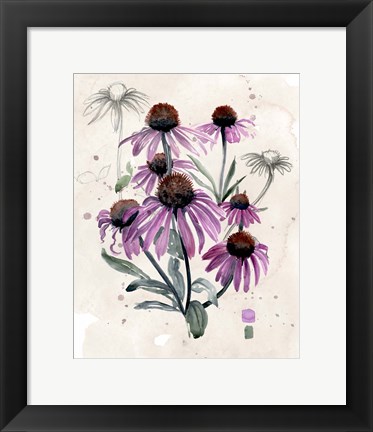 Framed Purple Wildflowers I Print