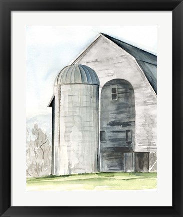 Framed Weathered Barn I Print