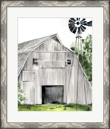 Framed Weathered Barn II Print