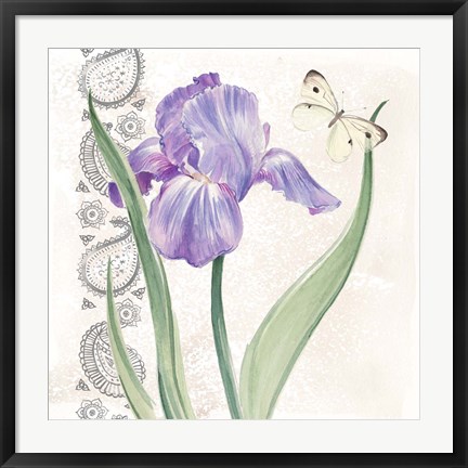Framed Flowers &amp; Lace III Print