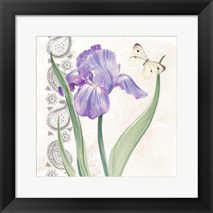 Framed Flowers &amp; Lace III Print