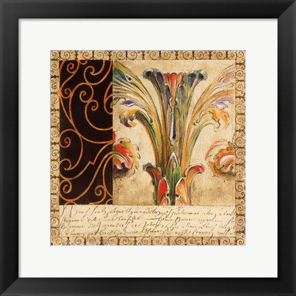 Framed Antique French Manuscript II Print