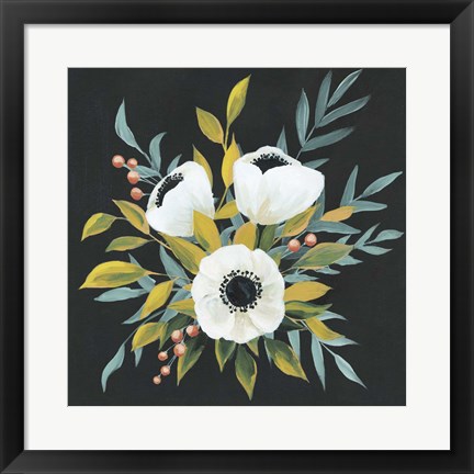 Framed Anemone Posy I Print