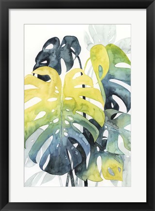 Framed Sunset Palm Composition I Print