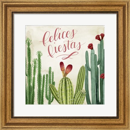 Framed Christmas Cactus II Print