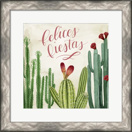 Framed Christmas Cactus II Print