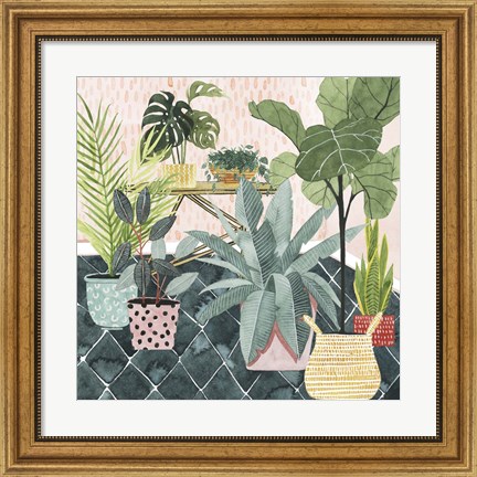 Framed Modern Jungle I Print