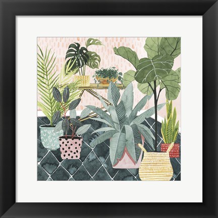 Framed Modern Jungle I Print