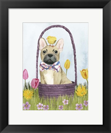 Framed Puppy Easter III Print