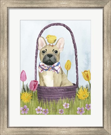 Framed Puppy Easter III Print