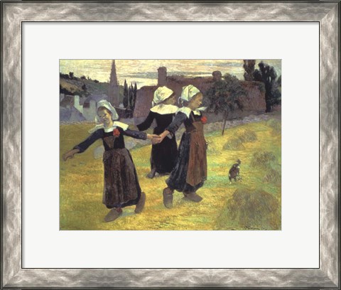 Framed Breton Girls, 1888 Print