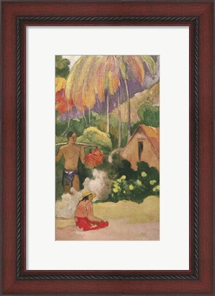 Framed Landscape in Tahiti 1892 Print
