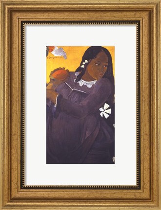 Framed Woman with Mango Print