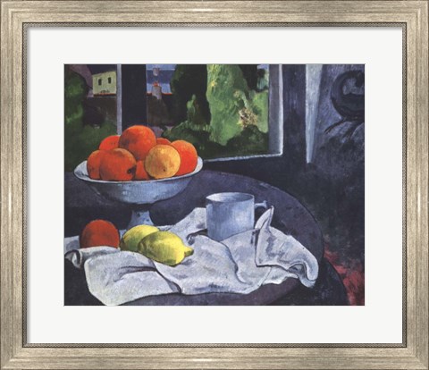 Framed Still Life with Fruit, Brittany Print