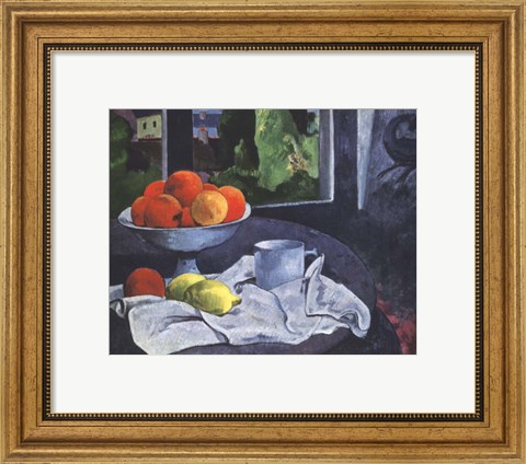 Framed Still Life with Fruit, Brittany Print