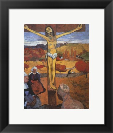 Framed Yellow Christ Print